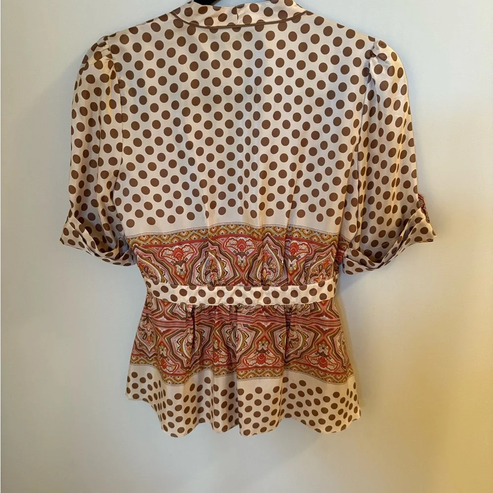 BCBG MaxAzria Beige Silk Top - Picture 6 of 8